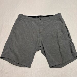 Vuori Aim Chino‎ Shorts Mens 36 Gray Stretch Pockets Golf Travel Performance